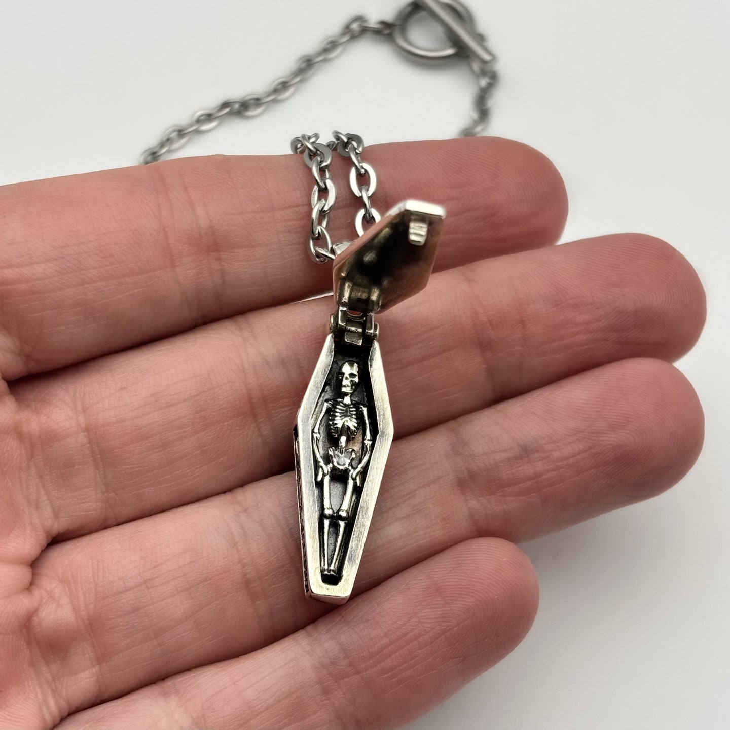 Coffin (+ skeleton) Necklace